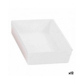 Scatola Multiuso Componibile Bianco 22,5 x 15,5 x 5,3 cm (12 Unità)