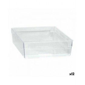 Scatola Multiuso   Componibile Trasparente 22,5 x 15,5 x 5,3 cm (12 Unità)