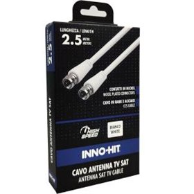Inno-Hit Cavo Antenna E84623 Sat Coassiale 2.5m Bianco - IH-E84623