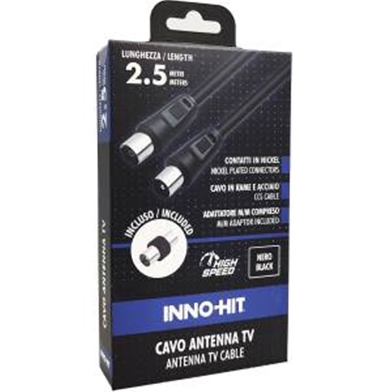 Inno-Hit Cavo Antenna M/F 2.5m Nero - IH-LP1112