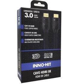 Inno-Hit Cavo HDMI ContattiOro 8K 60hz 3m Nero - IH-HD2130