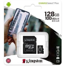 Kingston Micro SD 128GB Classe 10 SDCS2/128GB + Adattatore SD - SDCS2/128GB