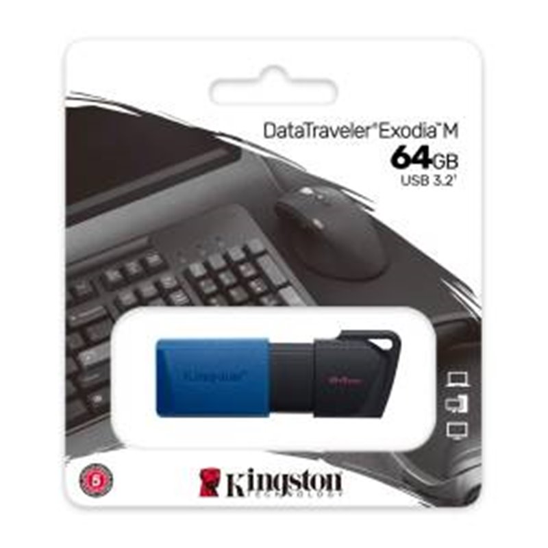 Kingston Pendrive USB-A 3.2 64GB DTXM/64GB Nero/Blu - DTXM/64GB