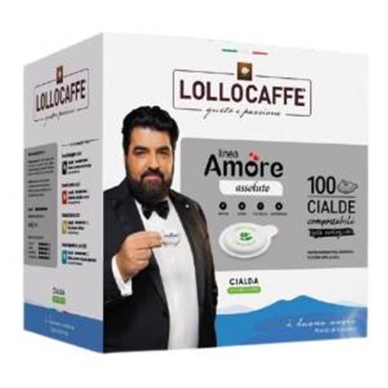 Lollocaffè Box Cialde Amore Assoluto 44mm 100pz - Lollocaffè Box Cialde Amore Assoluto 44mm 100pz -