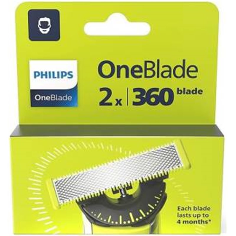 Philips OneBlade 2x Lame di Ricambio 360 QP420/50 - QP420/50