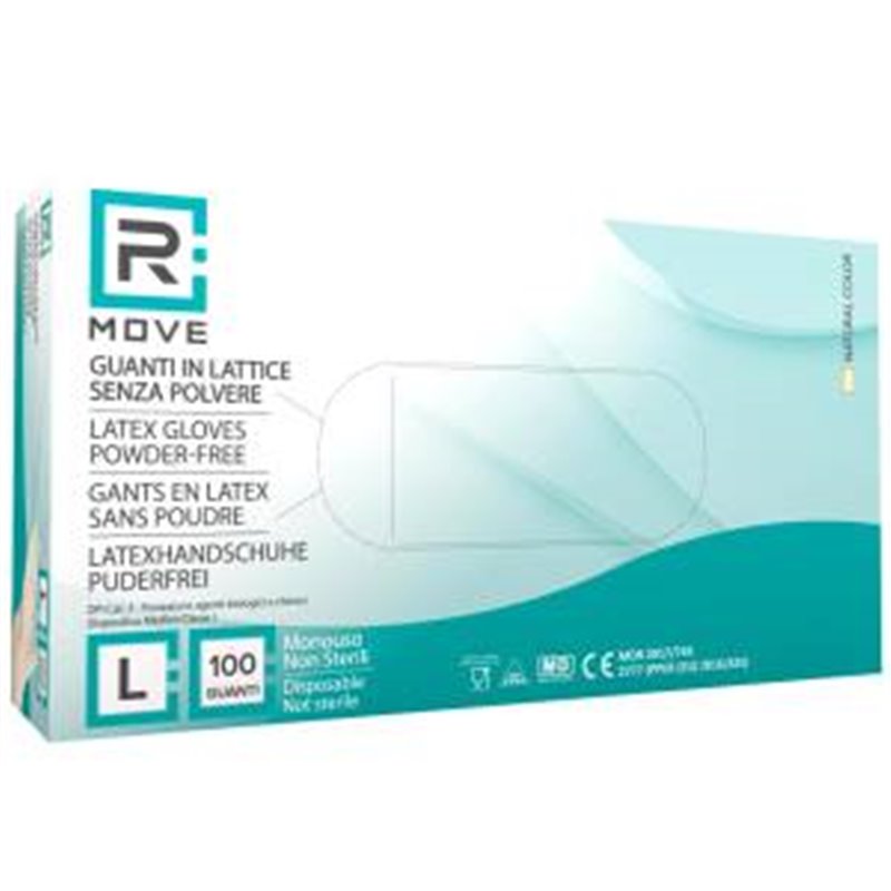 1Conf. da 100pz Tg.L - RMove Guanti Lattice 5.7gr Senza Polvere - RMGLLTNT100004
