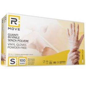 RMove 1Conf. da 100pz Tg.S - Guanti Vinyl Clear Uso Medico Senza Polvere - RMGLVNCL100002