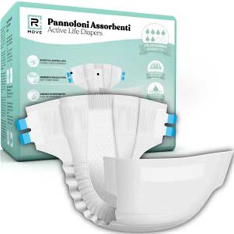 1 Conf. da 22 pz XL Pannoloni Assorbenti ActiveLife Adulto RMOVE - RMADWH1003