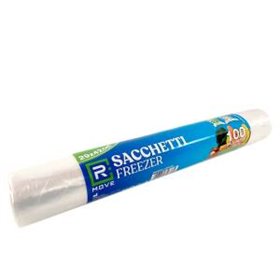 1 Rotolo da 100 Sacchi Freezer 29x42cm Trasparenti RMOVE - RMFBPECL129421001