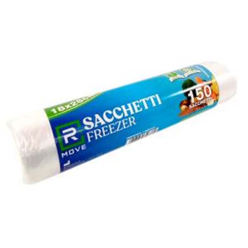1 Rotolo da 150 Sacchi Freezer 18x28cm Trasparenti RMOVE - RMFBPECL118281501