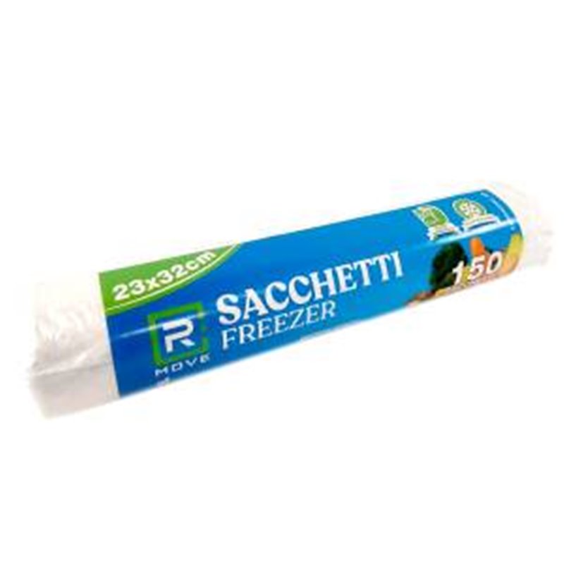 1 Rotolo da 150 Sacchi Freezer 23x32cm Trasparenti RMOVE - RMFBPECL123321501