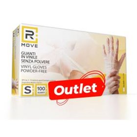 Guanti 1Cnf/100pz Tg S Vinyl Clear SP 3.5g Cnf.Danneggiata RMOVE - RMGLVNCL100002