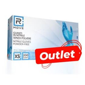 RMove Guanti Cnf.Danneggiata Nitrile Blu SP 3.5g 1Cnf/200pz Tg XS - RMGLBL200005