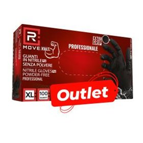 RMove Guanti Cnf.Danneggiata Nitrile Nero Lav SP 6g 1Cnf/100pz Tg XL - RMGLBK100064