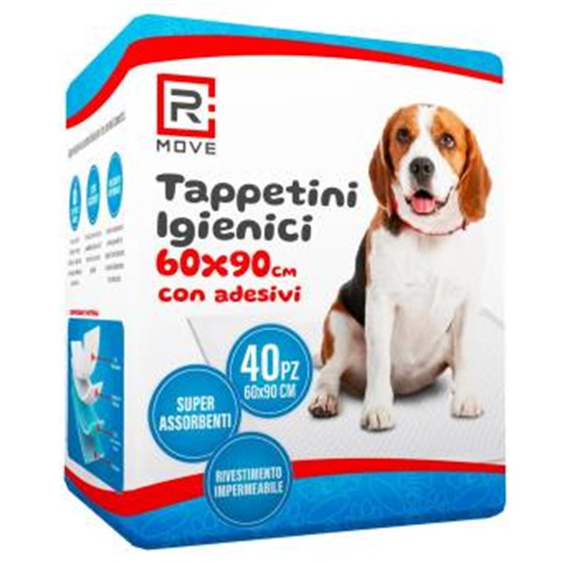 1Cnf/40pz 60x90cm Tappetini Igienici Animali con Adesivi RMOVE - RMABMT1012 1Cnf/40pz 60x90cm Tappetini Igienici Animali con Adesivi RMOVE - RMABMT1012