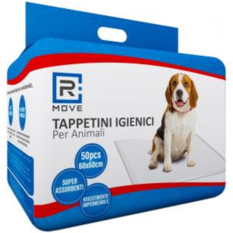1Cnf/50pz 60x60cm Tappetini Igienici Animali RMOVE - RMABMT1004 1Cnf/50pz 60x60cm Tappetini Igienici Animali RMOVE - RMABMT1004