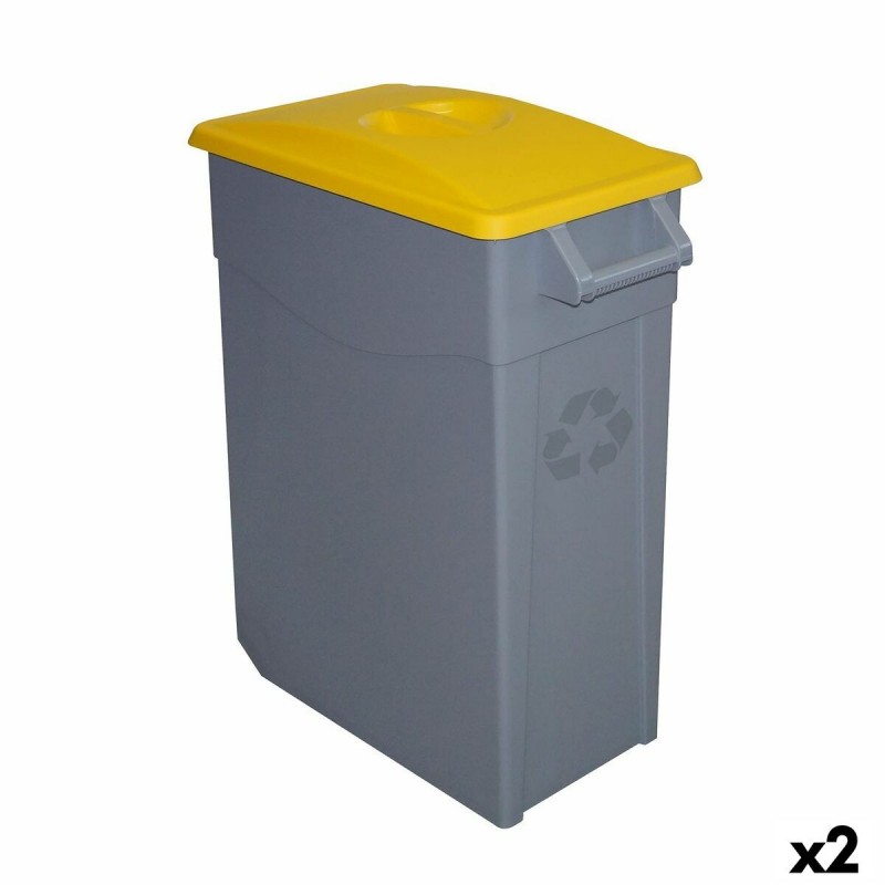 Secchio per Raccolta Differenziata Denox Giallo 65 L (2 Unità)