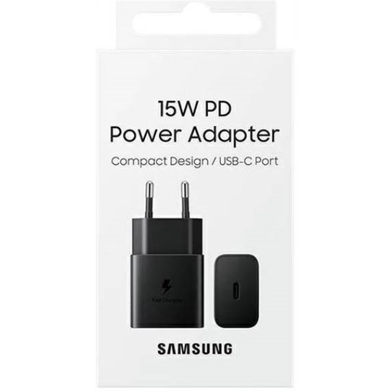 Samsung Caricatore 15W EP-T1510 PD USB-C Black - EP-T1510NBEGEU