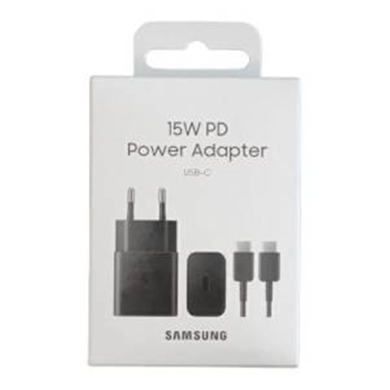 Samsung Caricatore 15W EP-T1510X PD USB-C + Cavo 1m USB-C Black - EP-T1510XNEGEU