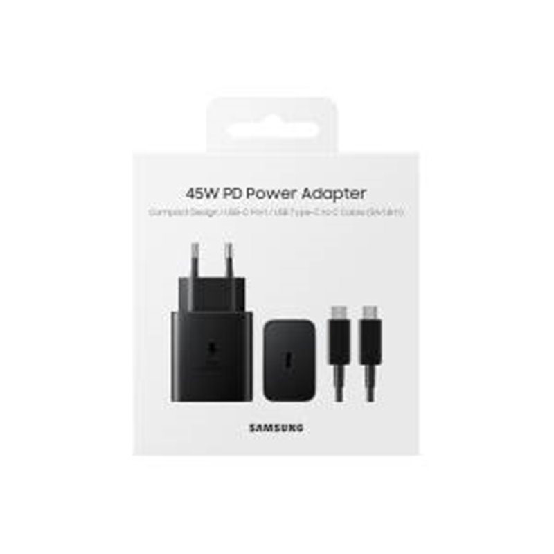 Samsung Caricatore 45W EP-T4511 FC2 USB-C +Cavo1m USB-C Black - EP-T4511XBEGEU