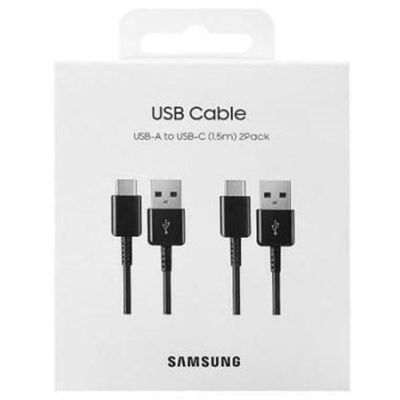 Samsung Cavo USB-A to USB-C EP-DG930MB 1.5m 2-Pack Black - EP-DG930MBEGWW