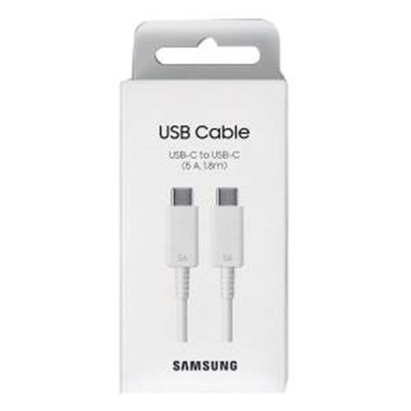 Samsung Cavo USB-C to USB-C EP-DX510JW 1.8m 5A White - EP-DX510JWEGEU