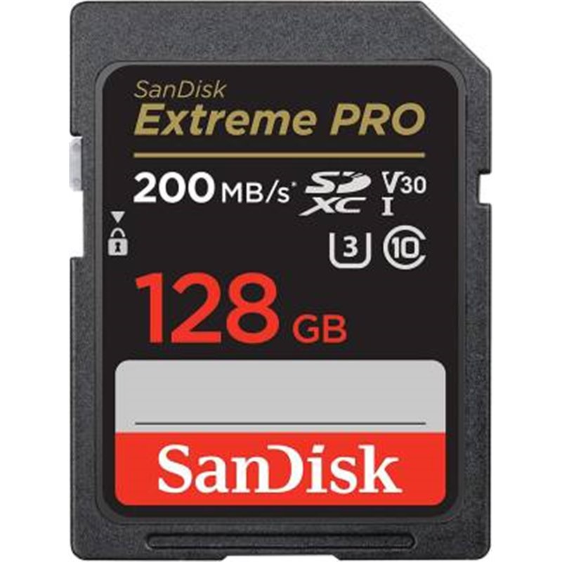 SanDisk Extreme PRO SD 128GB C10 UHS-I SDXC 200MB/s - SDSDXXD-128G-GN4IN