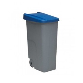 Secchio Spazzatura con Ruote Denox 85 L Azzurro 58 x 41 x 76 cm