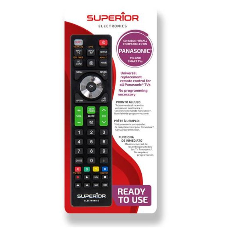 Superior Telecomando Universale Panasonic funzioni Smart TV SH - SUPTRB011 Superior Telecomando Universale Panasonic funzioni Smart TV SH - SUPTRB011