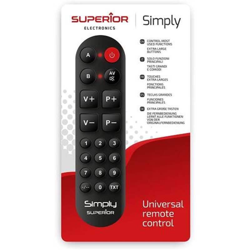 Superior Telecomando Universale Simply Numeric - SUPTLB002 Superior Telecomando Universale Simply Numeric - SUPTLB002