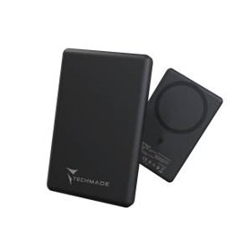 Techmade Powerbank 5000mAh Slim 7.9MM Wireless Magnetico Black - TM-WWQ73