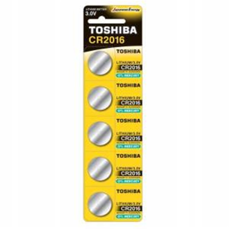 Toshiba Batteria Bottone CR2016 1Cnf/5pz - TOSM2016.5