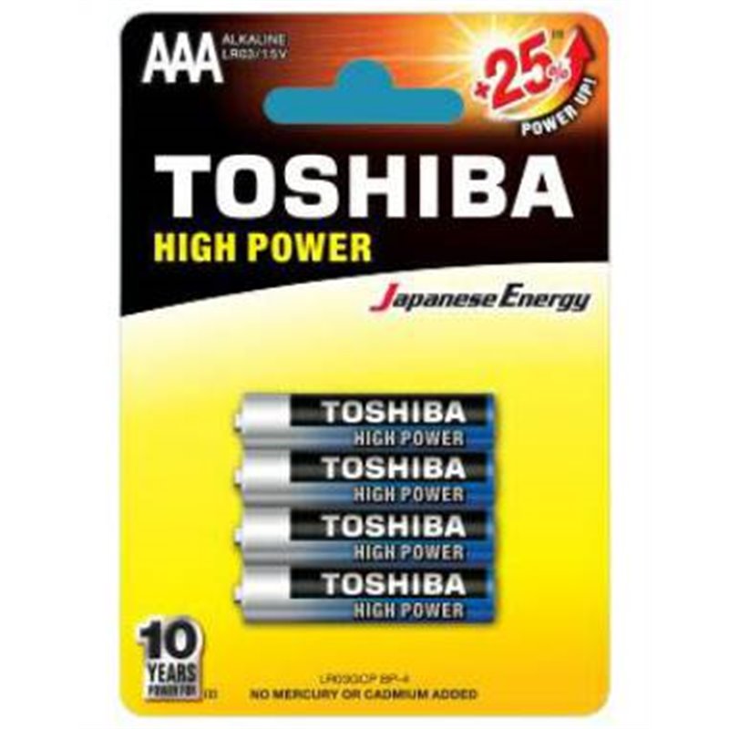 Toshiba Batterie MiniStilo AAA Alcalina LR03GCP BP-4 1Cnf/4pz - LR03GCP BP-4