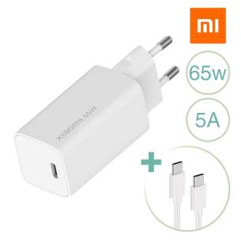 Xiaomi Mi Charge Type-C Fast Charge 65W GaN Tech + Cavo 1m USB-C - BHR4499GL Xiaomi Mi Charge Type-C Fast Charge 65W GaN Tech + Cavo 1m USB-C - BHR4499GL