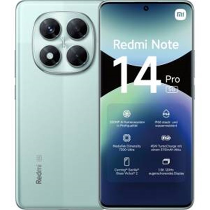 Xiaomi Redmi Note 14 Pro 8+256GB 6.67" 5G Coral Green EU - 