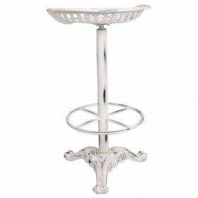 Sgabello Alexandra House Living Bianco Ferro 34 x 80 x 44 cm