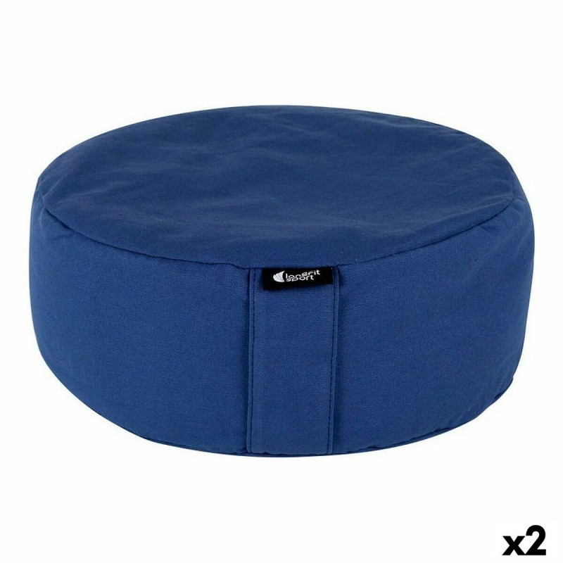 Cuscino LongFit Sport Longfit sport Yoga Azzurro 33 x 13 cm (2 Unità)