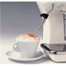 Ariete 1389 Macchina da Caffè Espresso di Design - per Polvere e cialde ESE - filtro 1 e 2 tazze - Montalatte - 850 Watt - Linea