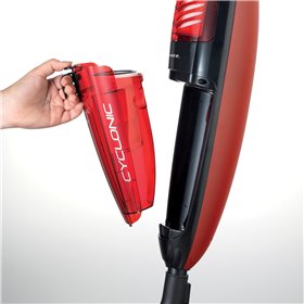 Ariete 2772 Evolution - Scopa elettrica senza sacco - Motore ciclonico - 79 Decibel - 600 Watt - Rosso e Nero