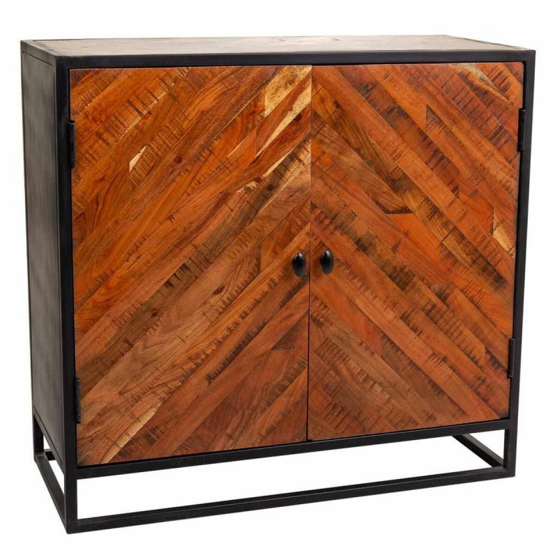 Console Alexandra House Living Nero Legno Ferro 40 x 82 x 89 cm