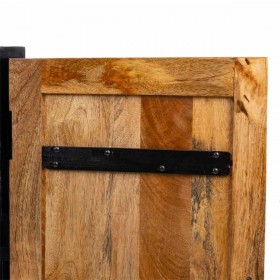 Console Alexandra House Living Nero Legno Ferro 40 x 82 x 89 cm