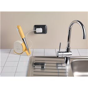 Ariete 457 Gratì Waterproof - Grattugia elettrica Impermeabile - Senza filo - Lavabile sotto acqua corrente - 2 rulli Acciaio In