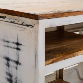 Scrivania Alexandra House Living Bianco Legno Ferro 65 x 75 x 155 cm