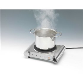 Ariete 993 Fornello elettrico da viaggio - Piastra singola in Ghisa - Diametro 188 mm - Temperatura Regolabile - 1500 Watt - Acc
