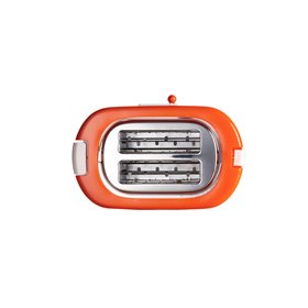 Ariete 159 Toastime - Tostapane con Pinze per 2 fette di pane - 9 Gradi di Doratura - 700 Watt - Bianco e Arancio
