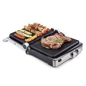 Ariete 1918 Grill &amp Taste - Griglia Elettrica - Piastre Antiaderenti removibili basculanti - apertura 180° - 5 Temperature - 