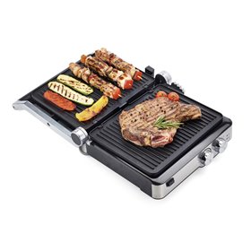 Ariete 1918 Grill &amp Taste - Griglia Elettrica - Piastre Antiaderenti removibili basculanti - apertura 180° - 5 Temperature - 