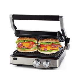 Ariete 1918 Grill &amp Taste - Griglia Elettrica - Piastre Antiaderenti removibili basculanti - apertura 180° - 5 Temperature - 