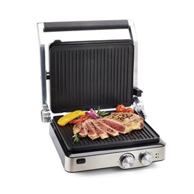 Ariete 1918 Grill &amp Taste - Griglia Elettrica - Piastre Antiaderenti removibili basculanti - apertura 180° - 5 Temperature - 