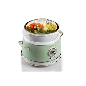 Ariete 2904 Rice Cooker - Cuociriso Elettrico con bowl in ceramica - Sushi fatto in casa - Multicooker - Linea Vintage - 3,5 L -